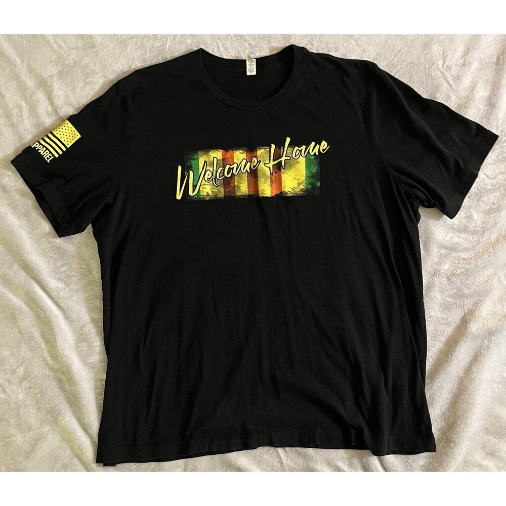 Nine Line Apparel Welcome Home Graphic Print Tee Black Crew Neck Men’s 3XL